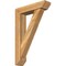 Ekena Millwork Traditional Slat Rough Sawn Bracket w/ Offset Brace, Western Red Cedar, 6"W x 24"D x 36"H BKT0604X24X36TRA06RWR - alternate 1